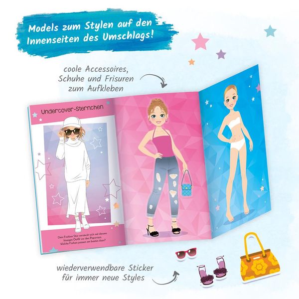 Produktbild: Tr&ouml;tsch Malbuch Stickermalbuch Fashion-Star Filmstar