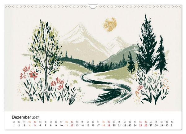 Produktbild: Ein Jahr in sanften Farben (Wandkalender 2027 DIN A3 quer), CALVENDO Monatskalender