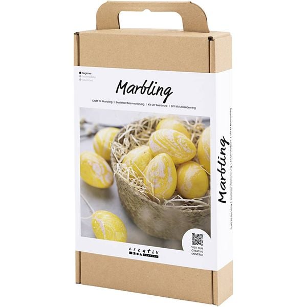 Produktbild: Creativ Company DIY Sets Dekoartikel Kreativ Set Marmorierung, Rosa, Gelb, Kreativ Box