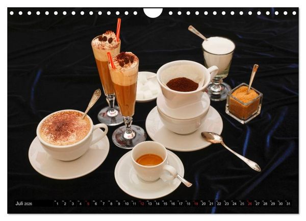 Produktbild: Feine Kaffeevariationen (Wandkalender 2026 DIN A4 quer), CALVENDO Monatskalender