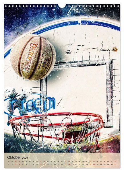 Produktbild: Basketball spektakul&auml;r (Wandkalender 2026 DIN A3 hoch), CALVENDO Monatskalender