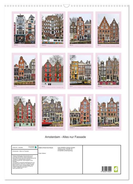 Produktbild: Amsterdam - Alles nur Fassade (Wandkalender 2026 DIN A2 hoch), CALVENDO Monatskalender