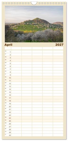 Produktbild: Familienplaner 2027 - Faszination Schw&auml;bische Alb mit 5 Spalten (Wandkalender, 21 x 45 cm) CALVENDO