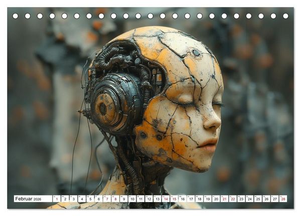 Produktbild: Roboter &ndash; Technik, Poesie und ein Hauch Magie (Tischkalender 2026 DIN A5 quer), CALVENDO Monatskalender