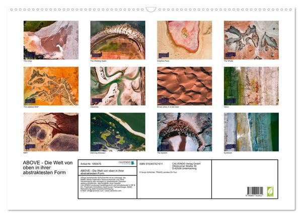 Produktbild: ABOVE - Die Welt von oben in ihrer abstraktesten Form (Wandkalender 2026 DIN A2 quer), CALVENDO Monatskalender