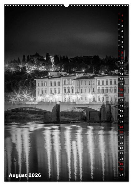 Produktbild: FLORENZ SCHWARZWEI&szlig; (Wandkalender 2026 DIN A2 hoch), CALVENDO Monatskalender