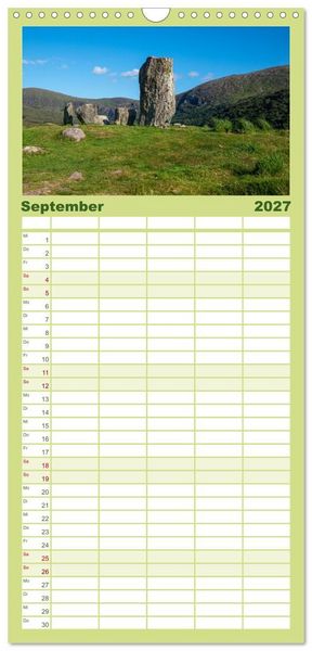 Produktbild: Familienplaner 2027 - Mystisches Irland mit 5 Spalten (Wandkalender, 21 x 45 cm) CALVENDO