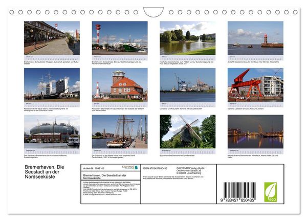 Produktbild: Bremerhaven. Die Seestadt an der Nordseek&uuml;ste (Wandkalender 2026 DIN A4 quer), CALVENDO Monatskalender