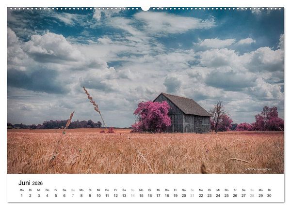 Produktbild: Die Lausitz durch den Infrarotfilter (hochwertiger Premium Wandkalender 2026 DIN A2 quer), Kunstdruck in Hochglanz