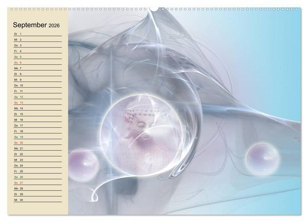 Produktbild: Buddha und Yin Yang (Wandkalender 2026 DIN A2 quer), CALVENDO Monatskalender