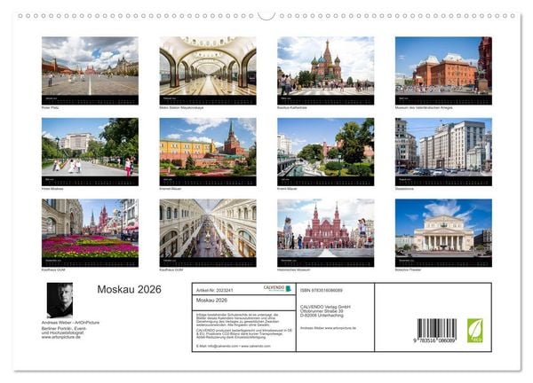 Produktbild: Moskau 2026 (hochwertiger Premium Wandkalender 2026 DIN A2 quer), Kunstdruck in Hochglanz