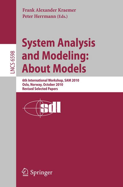Produktbild: System Analysis and Modeling: About Models