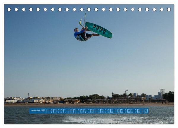 Produktbild: Kite Boarding El Gouna (Tischkalender 2026 DIN A5 quer), CALVENDO Monatskalender