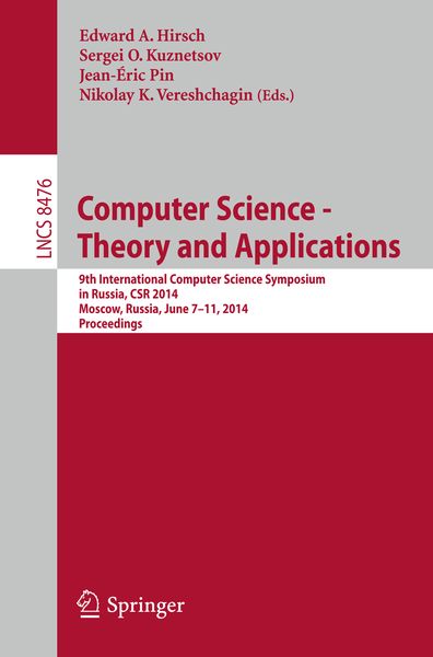Produktbild: Computer Science - Theory and Applications