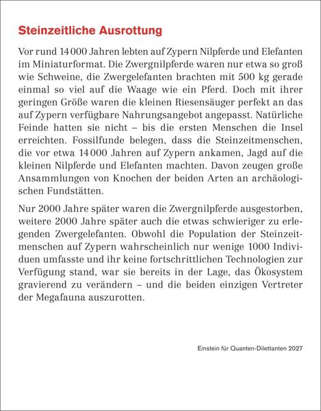 Produktbild: Einstein f&uuml;r Quanten-Dilettanten Tagesabrei&szlig;kalender 2027 - Ein vergn&uuml;glicher Crashkurs in Sachen Naturwissenschaften