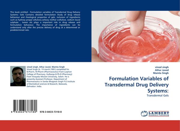 Produktbild: Formulation Variables of Transdermal Drug Delivery Systems: