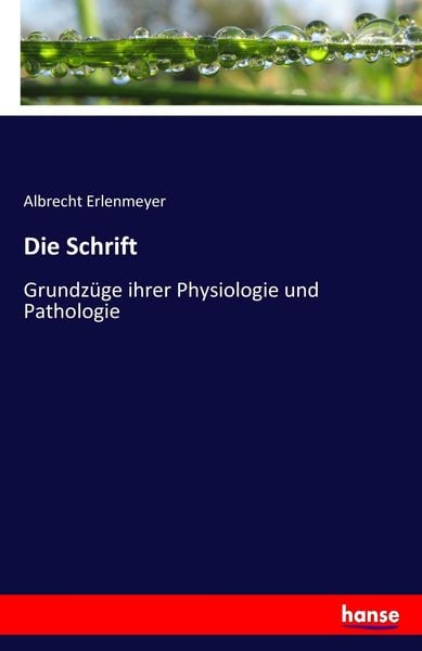 Die Schrift, Taschenbuch von Albrecht Erlenmeyer, Hansebooks, 9783744662970