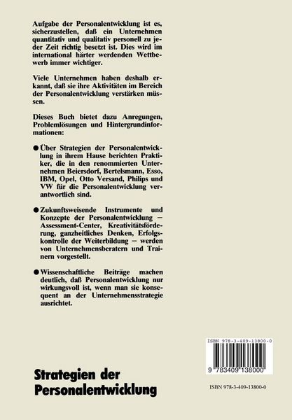 Produktbild: Strategien der Personalentwicklung