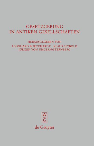 Produktbild: Gesetzgebung in antiken Gesellschaften