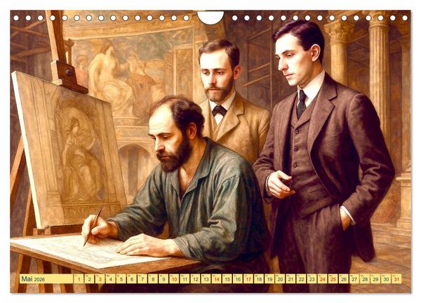 Produktbild: Gustav Klimt. Sein Leben, seine Kunstwerke (Wandkalender 2026 DIN A4 quer), CALVENDO Monatskalender