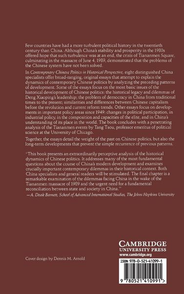 Produktbild: Contemporary Chinese Politics in Historical Perspective