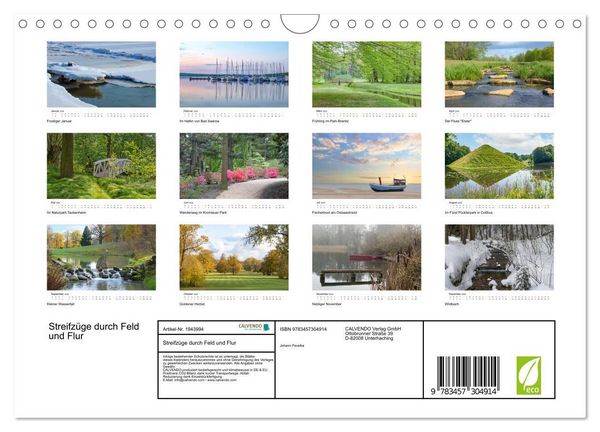 Produktbild: Streifz&uuml;ge durch Feld und Flur (Wandkalender 2026 DIN A4 quer), CALVENDO Monatskalender
