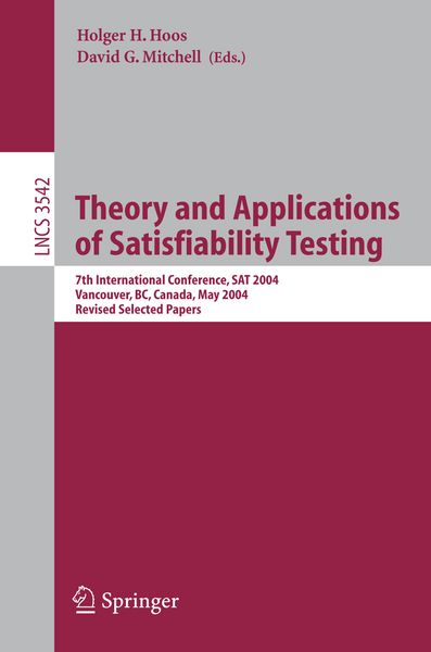 Produktbild: Theory and Applications of Satisfiability Testing