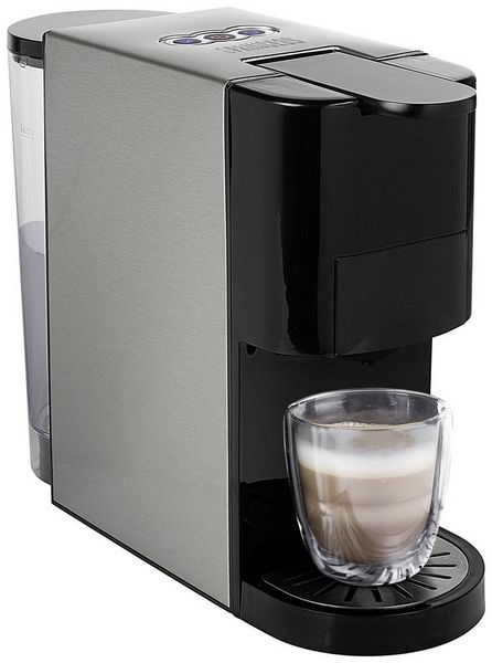 Princess 249450 01.249450.01.001 Kapselmaschine Schwarz, Silber (matt) E.S.E. Pad kompatibel