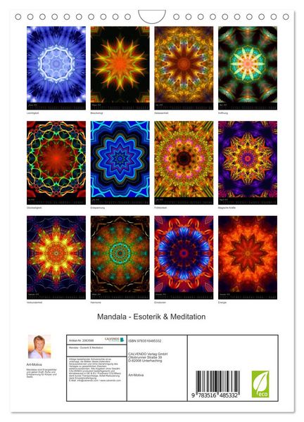 Produktbild: Mandala - Esoterik & Meditation (Wandkalender 2026 DIN A4 hoch), CALVENDO Monatskalender