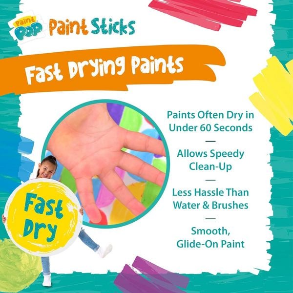 Produktbild: Paint Pop: Paint Sticks 24-Pack (klassische Farben)