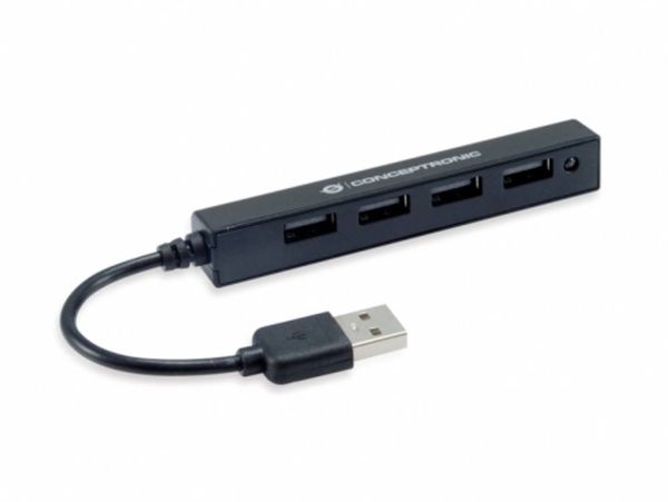 Conceptronic HUBBIES05B 4 Port USB 2.0-Hub Schwarz
