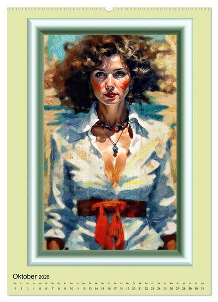 Produktbild: Das Wesentliche im Detail, Frauenportr&auml;ts in &Ouml;l gemalt (hochwertiger Premium Wandkalender 2026 DIN A2 hoch), Kunstdruck in Hochglanz