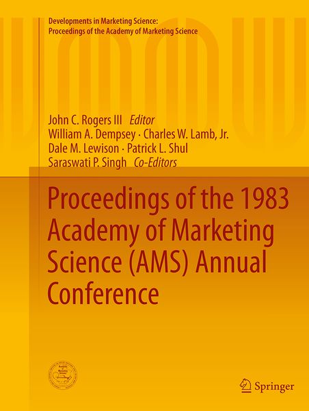 Produktbild: Proceedings of the 1983 Academy of Marketing Science (AMS) Annual Conference