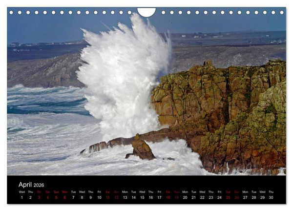 Produktbild: Cornish Surf and Storms (Wall Calendar 2026 DIN A4 landscape), CALVENDO 12 Month Wall Calendar