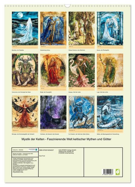 Produktbild: Mystik der Kelten - Faszinierende Welt keltischer Mythen und G&ouml;tter (Wandkalender 2026 DIN A2 hoch), CALVENDO Monatskalender