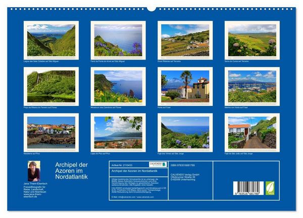 Produktbild: Archipel der Azoren im Nordatlantik (hochwertiger Premium Wandkalender 2026 DIN A2 quer), Kunstdruck in Hochglanz