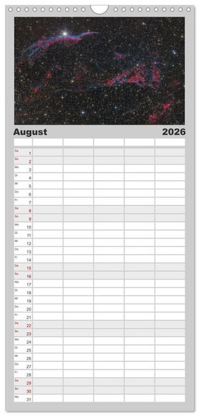 Produktbild: Familienplaner 2026 - Beeindruckendes Universum mit 5 Spalten (Wandkalender, 21 x 45 cm) CALVENDO