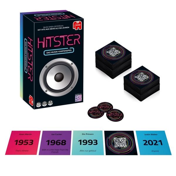 Jumbo 19887 - Hitster, Das Musik-Kartenspiel, Partyspiel