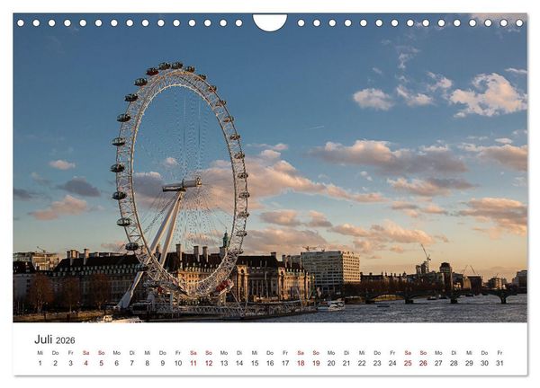 Produktbild: London - Die faszinierende Hauptstadt Englands. (Wandkalender 2026 DIN A4 quer), CALVENDO Monatskalender