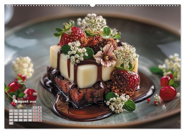 Produktbild: S&uuml;&szlig;e Verf&uuml;hrungen - Exquisite Desserts (hochwertiger Premium Wandkalender 2026 DIN A2 quer), Kunstdruck in Hochglanz