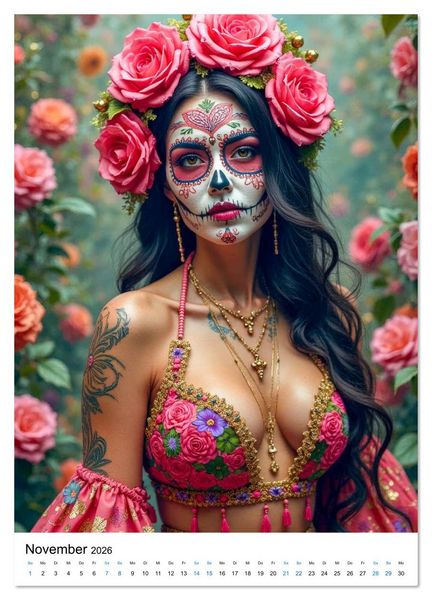 Produktbild: La Catrina - Poesie der Verg&auml;nglichkeit (Wandkalender 2026 DIN A3 hoch), CALVENDO Monatskalender