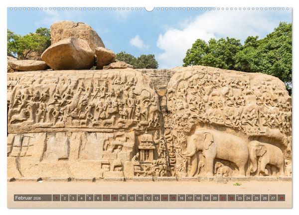 Produktbild: Indien - Mahabalipuram (hochwertiger Premium Wandkalender 2026 DIN A2 quer), Kunstdruck in Hochglanz