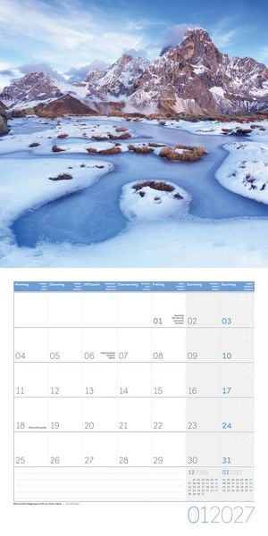 Produktbild: Alpen Kalender 2027 - 30x30 - Art12