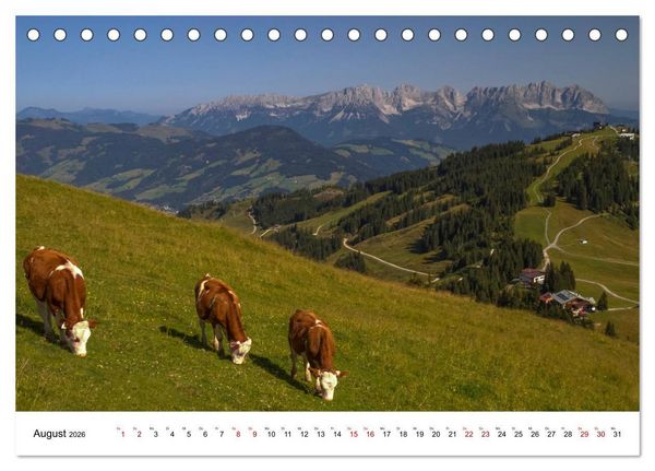 Produktbild: Kitzb&uuml;hel, Sportstadt und Wanderparadies (Tischkalender 2026 DIN A5 quer), CALVENDO Monatskalender