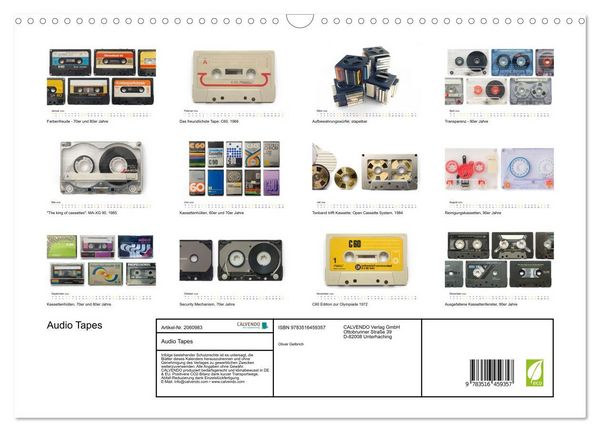 Produktbild: Audio Tapes (Wandkalender 2026 DIN A3 quer), CALVENDO Monatskalender