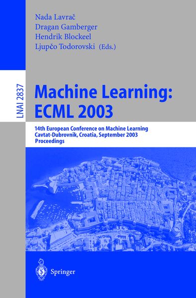 Produktbild: Machine Learning: ECML 2003