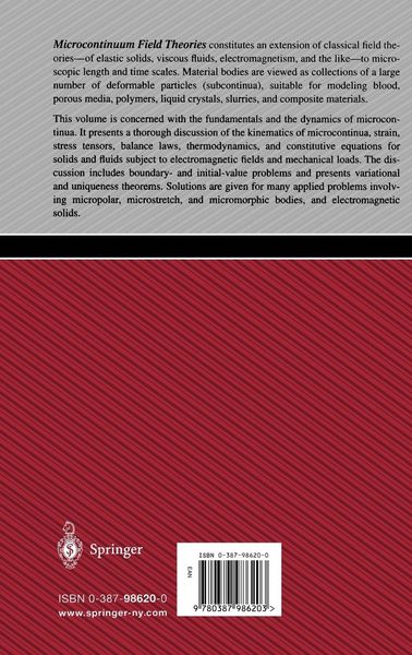Produktbild: Microcontinuum Field Theories