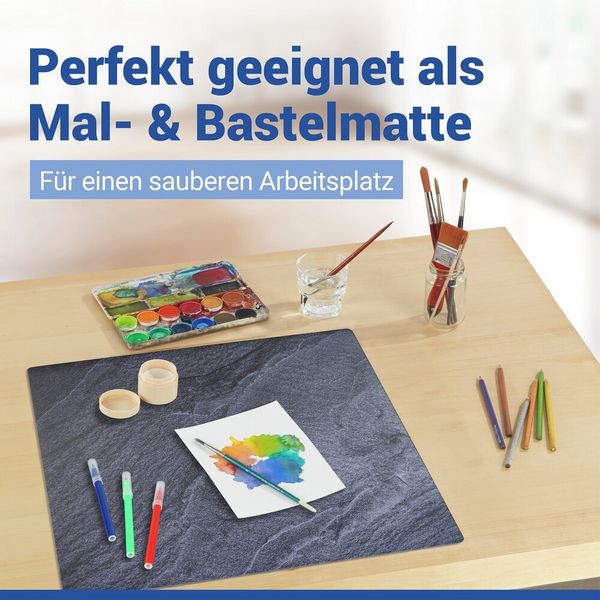 Produktbild: Schutzabdeckmatte Mod. Schiefer 60 x 52 cm, hitzebest&auml;ndige Schutzmatte f&uuml;r Kochfelder