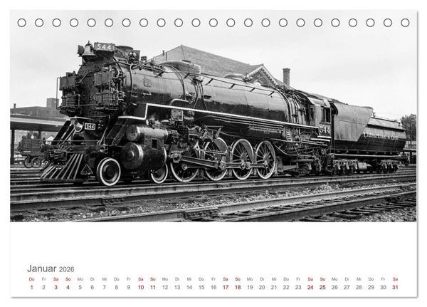 Produktbild: US-Dampflokomotiven (Tischkalender 2026 DIN A5 quer), CALVENDO Monatskalender