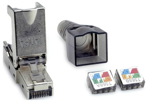 Produktbild: Value 26.99.0373 VALUE feldkonfektionierbarer RJ-45 Stecker Kat.6A (Class EA), STP 26.99.0373 Silber 1 St.